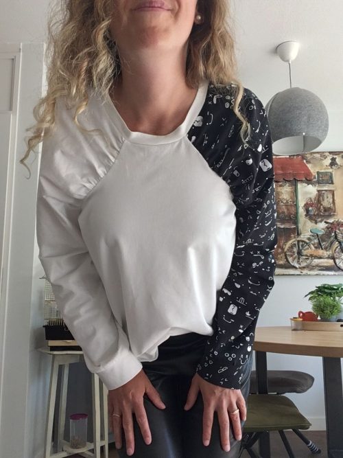 Shirt with pleated raglan sleeves - Image 6