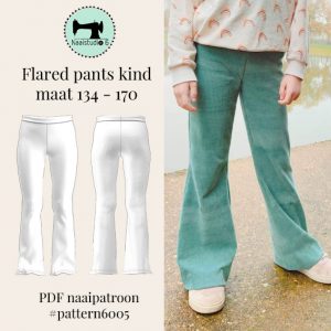 pattern 6005 flared pants kinderen maat 134-170