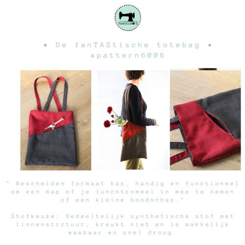 rood-grijze-draagtas-met-bloem