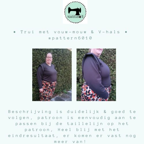 Damestrui met kratermouw en V-hals - Afbeelding 16