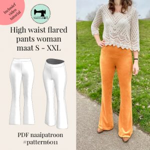 thumbnail flared-pants woman high waist