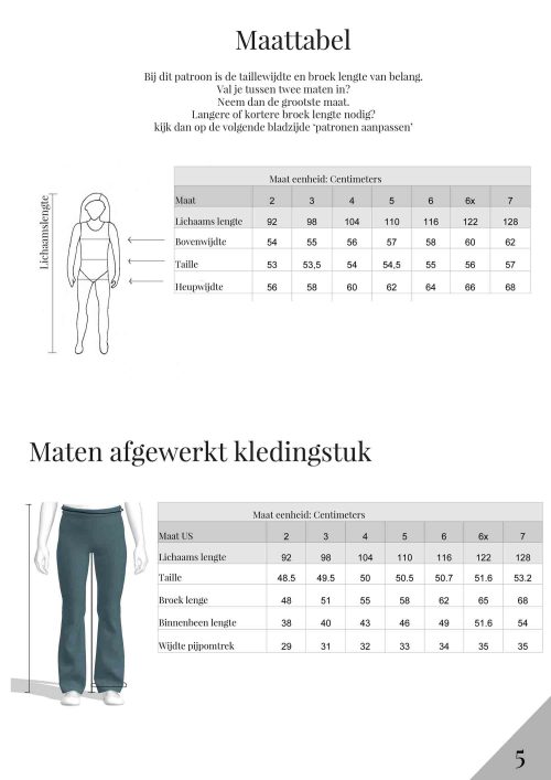 Flared pants kind | maat EU 92-128 | Naaipatroon - Afbeelding 5