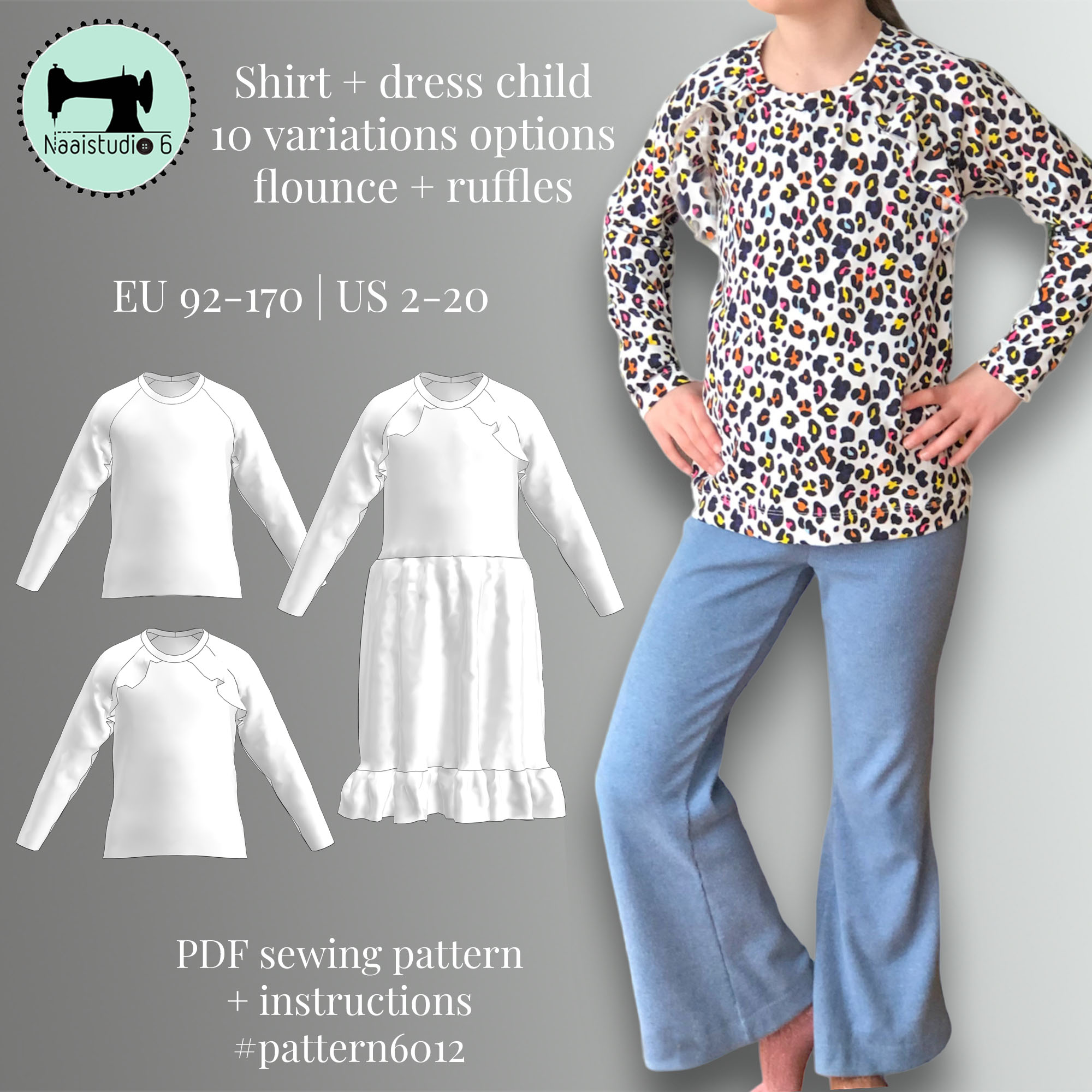 Shirt of jurk met extra optie’s; volant & ruffels - Naaistudio 6